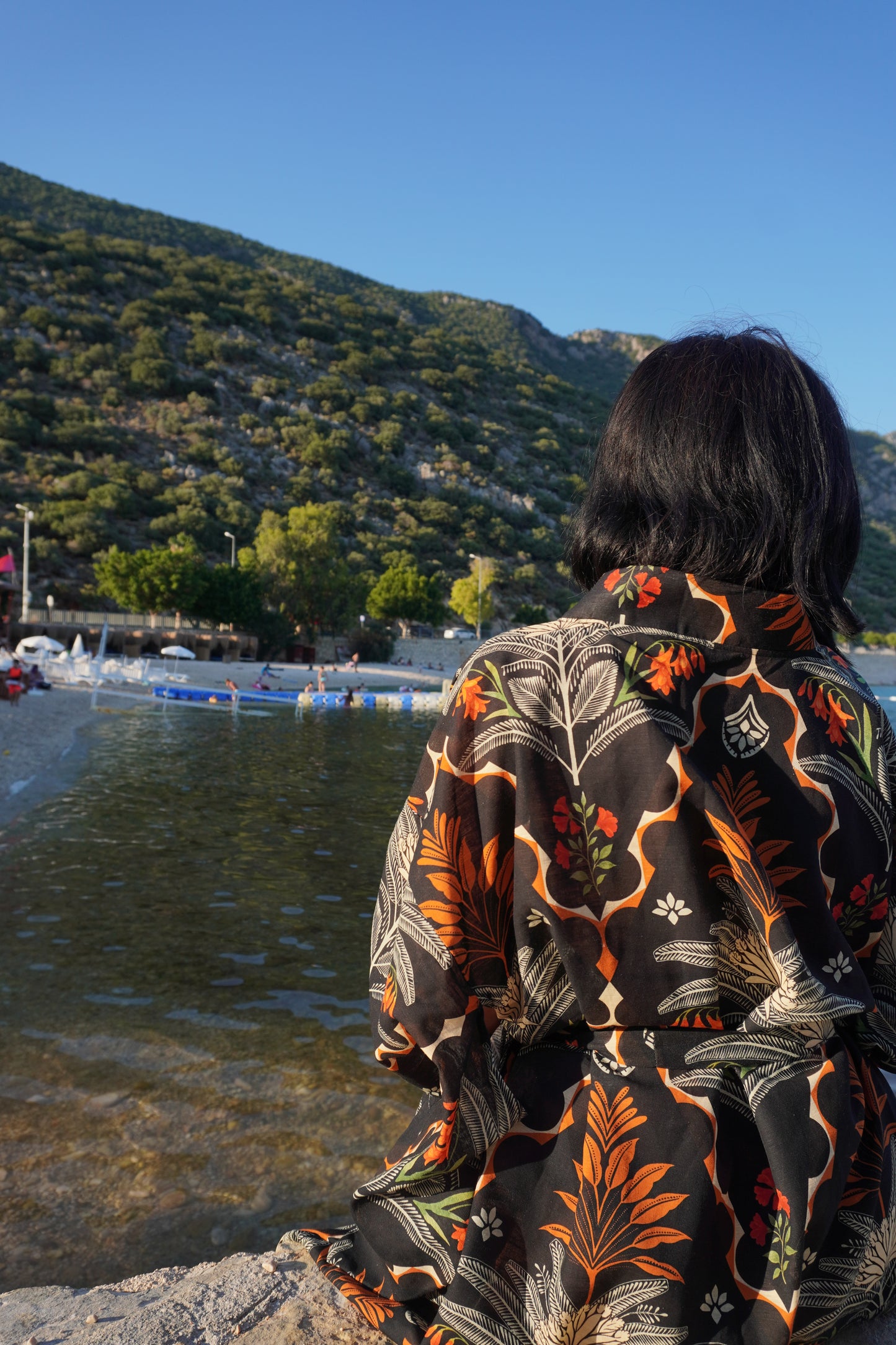 Botanik Keten Uzun Püsküllü Kimono
