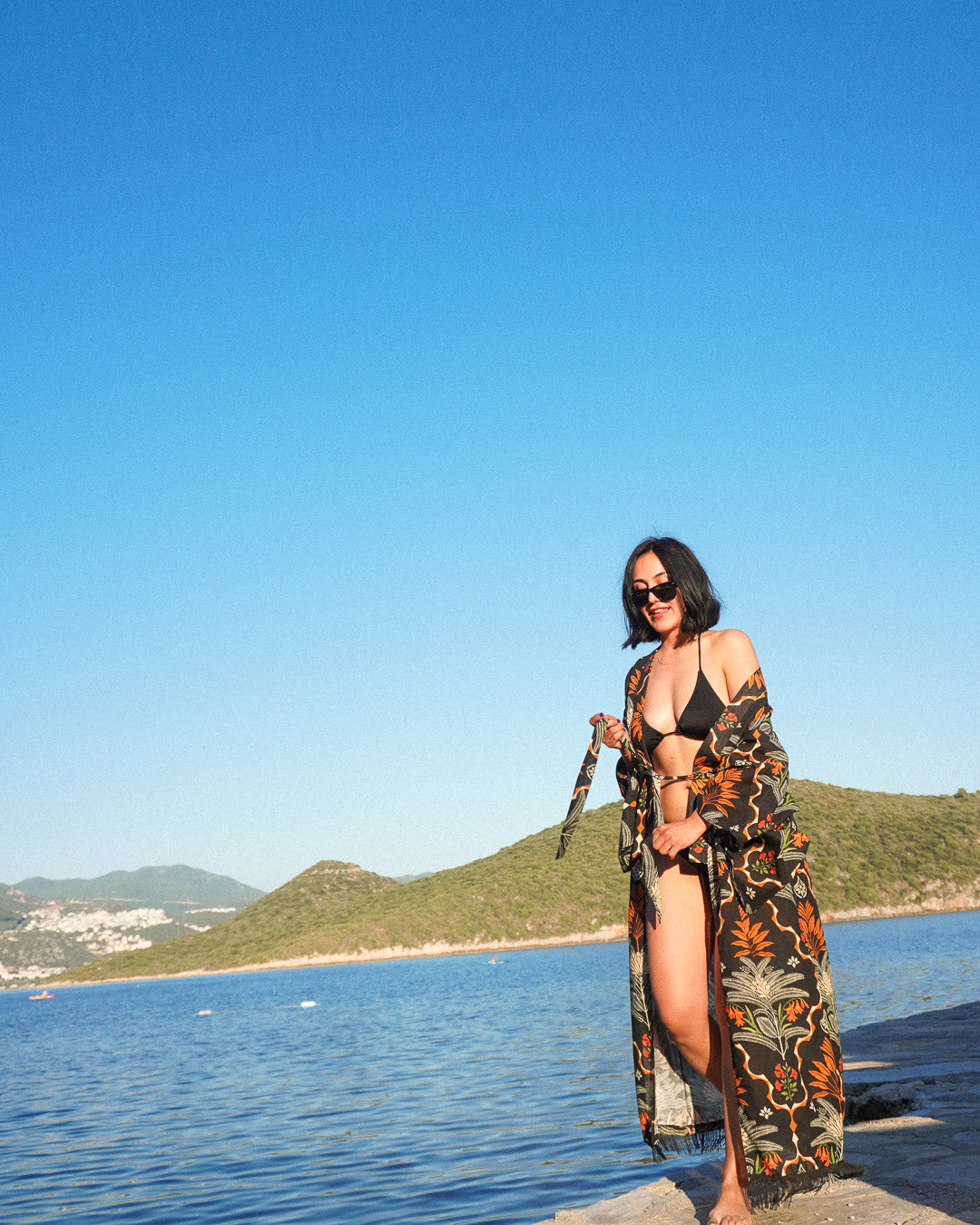 Botanik Keten Uzun Püsküllü Kimono