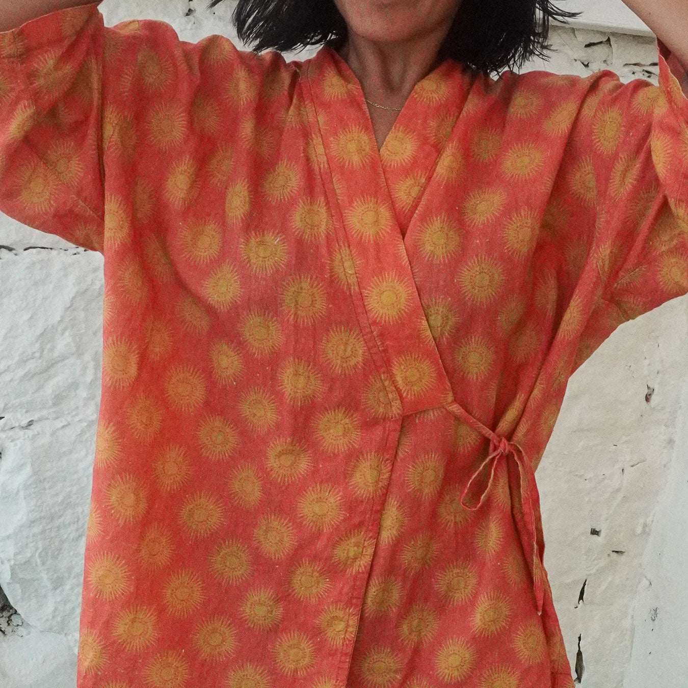 "Solis" Unisex Güneş Desenli Kimono (Elbise)