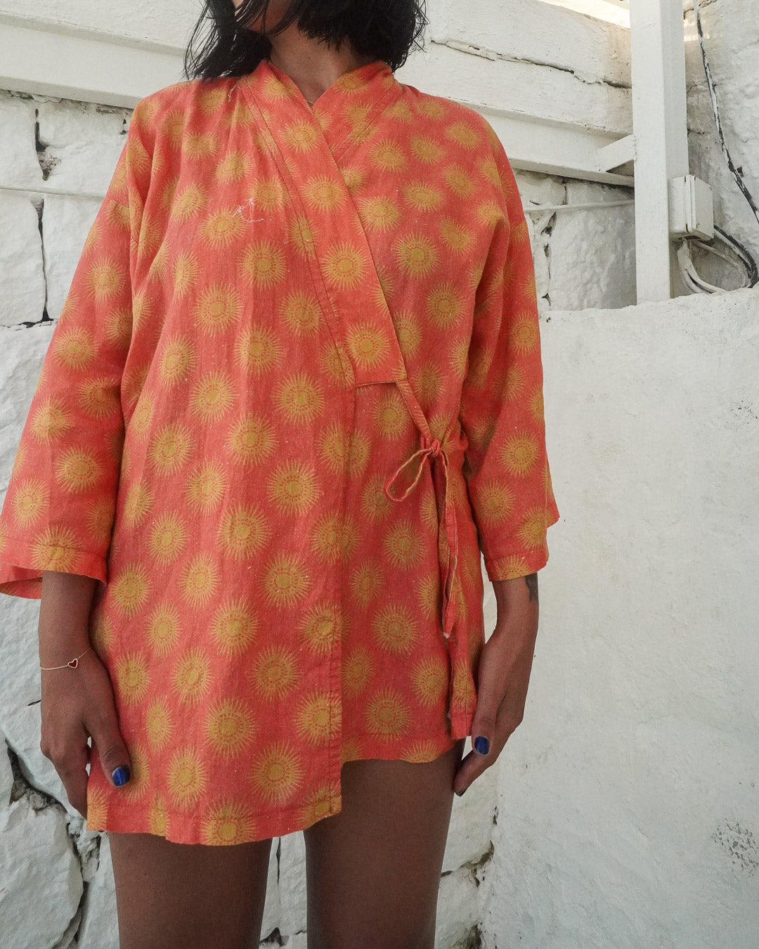 "Solis" Unisex Güneş Desenli Kimono (Elbise)