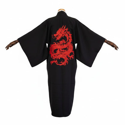 Akira – Dragon Nakışlı Siyah Kimono