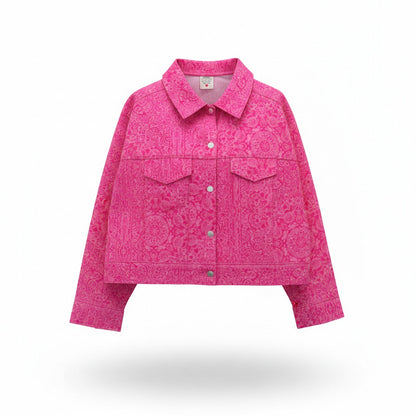Lola – Hot Pink Canvas Ceket