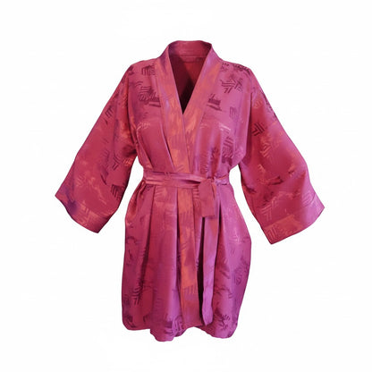 Selene – Bordo Saten Kimono
