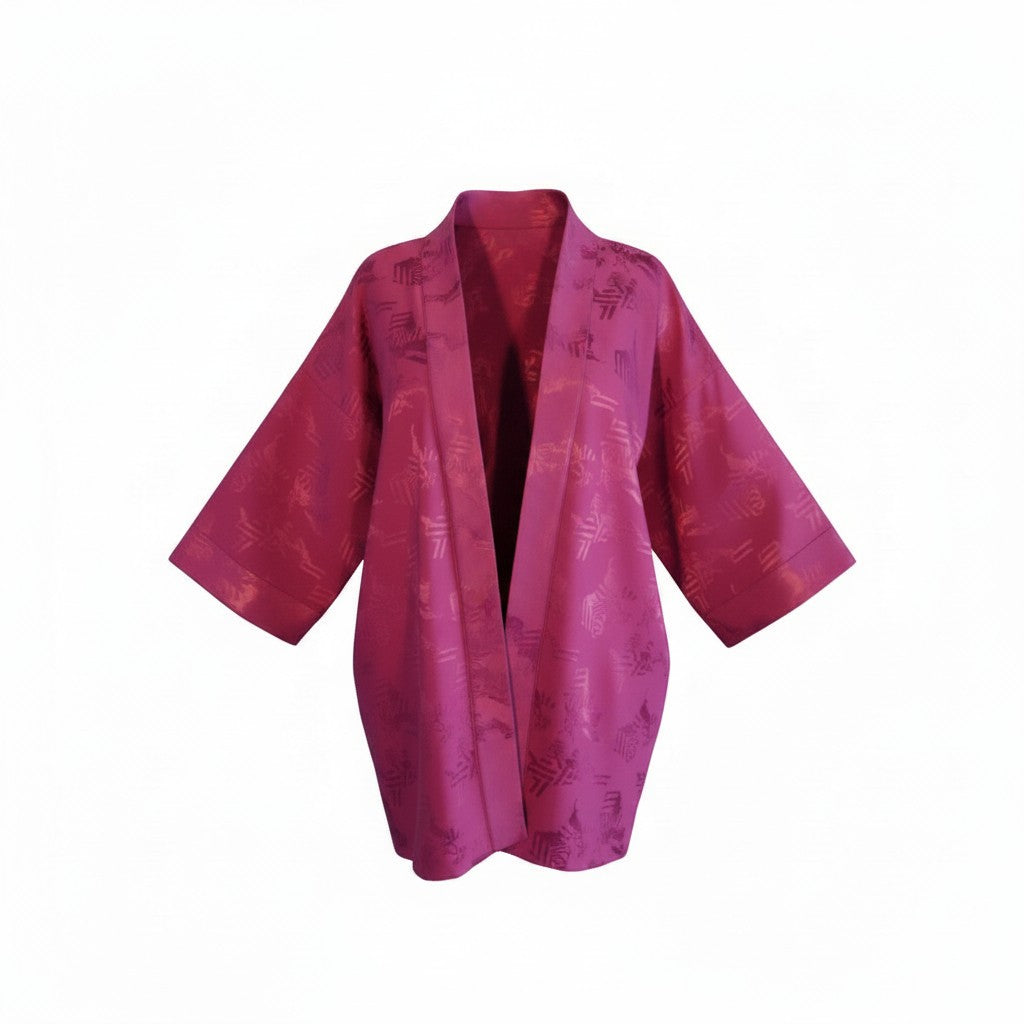Selene – Bordo Saten Kimono